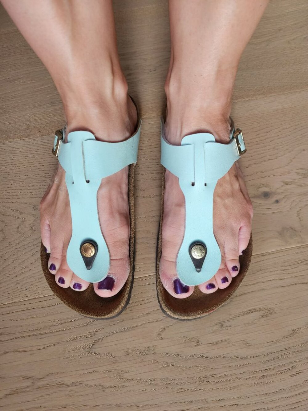 Birkenstock Betula Mint Green Gizeh Sandals, Size 7